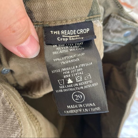 Blank NYC The Reade Skinny Crop Scout Pant Camoflauge Camo Print Jeans 29 - Picture 15 of 15